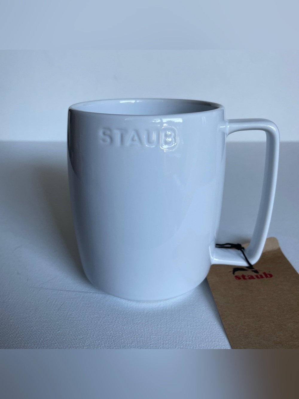 Staub Ceramic Coffee Tea Mug 475 mL/16 oz White *New With Tag*